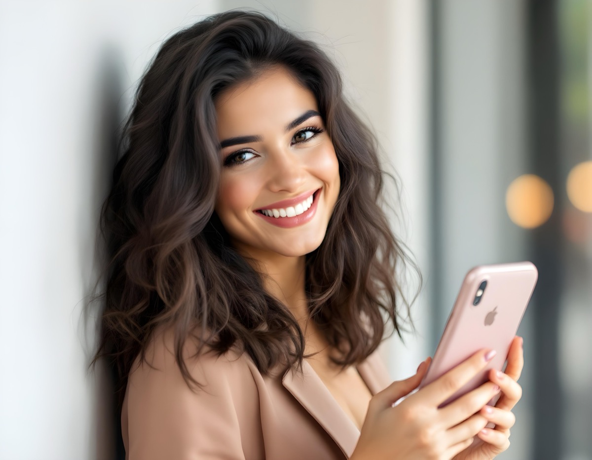 A Calgary dater checking messages and safety details before a first meet
